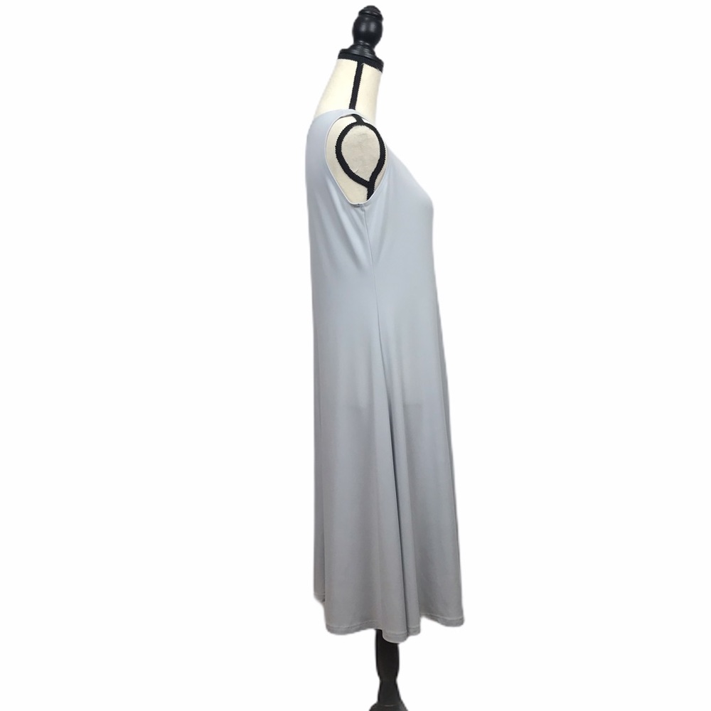 SYMPLI Dress {8} Light Gray Neutral Sleeveless Minimalist Travel - Picture 3 of 8